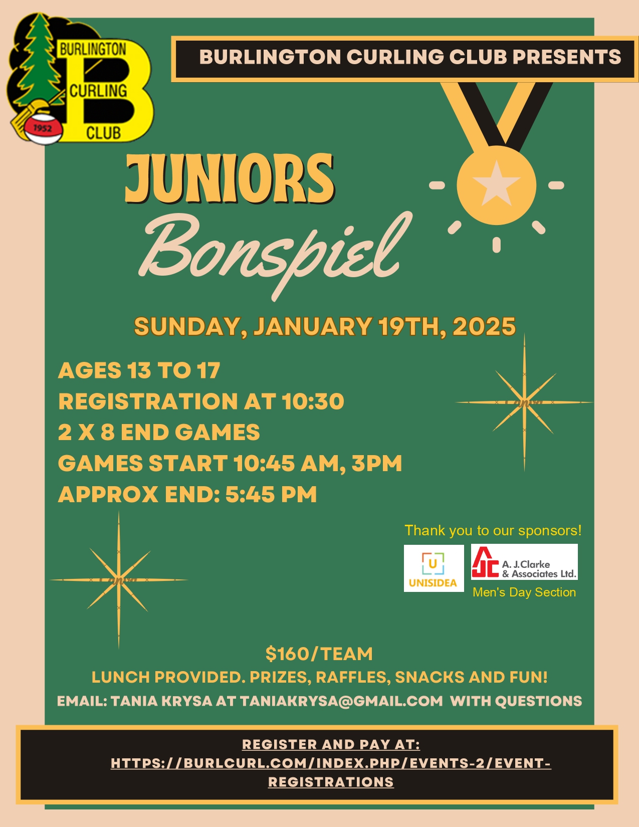 Junior Bonspiel 2025 Poster Sponsors Incl