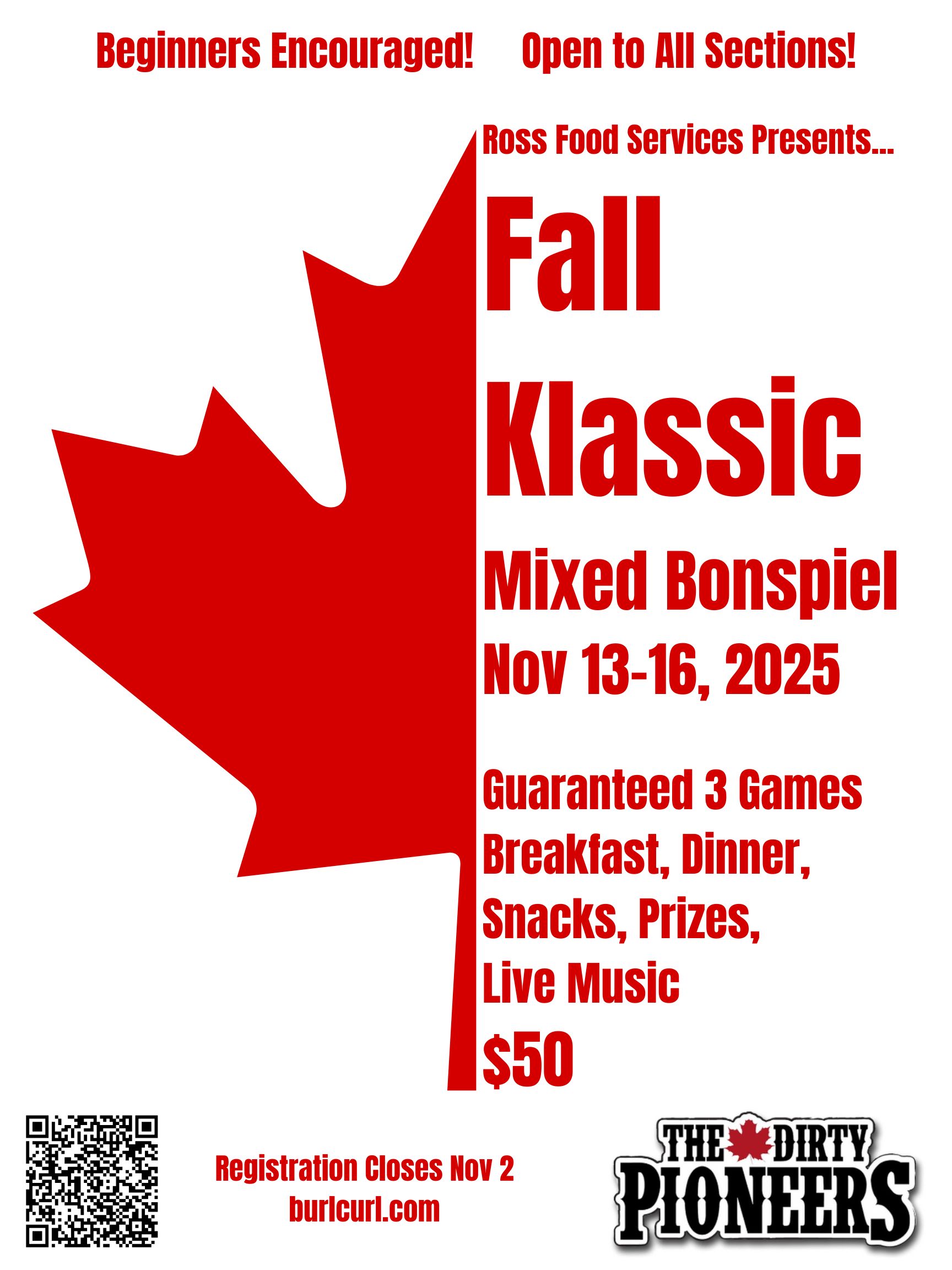 2025 Fall Klassic Bonspiel Poster