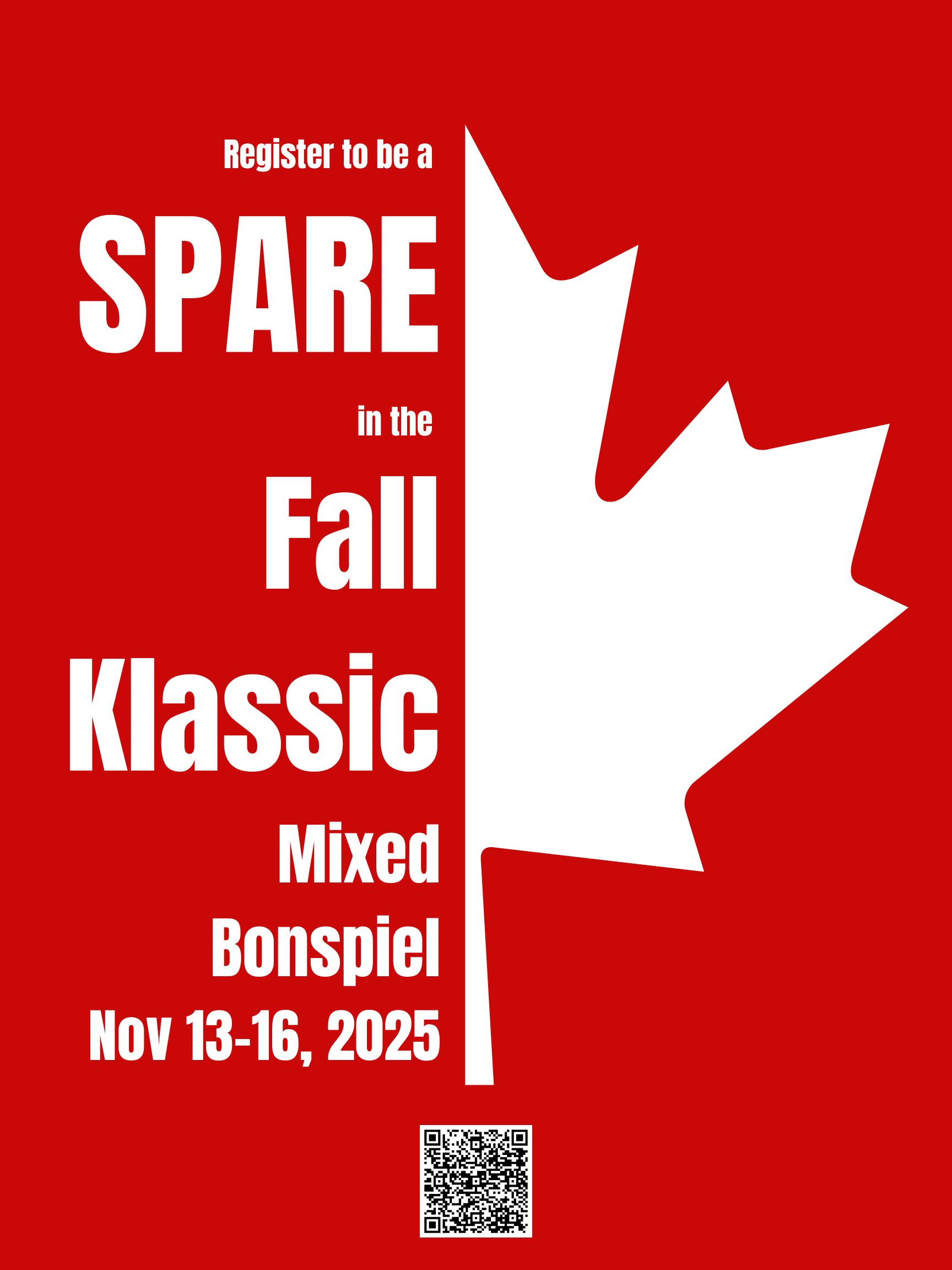 2025 Fall Klassic SPARES Bonpspiel Poster